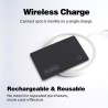 Reyke Carte de Suivi de Portefeuille Fine, Rechargeable, Compatible avec Apple Find My (iOS Uniquement) - Trieur d'objets pour é