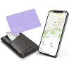 Reyke Carte de Suivi de Portefeuille Fine et Rechargeable - Compatible avec Apple Find My (iOS Uniquement) - pour étiquettes de 