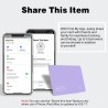 Reyke Carte de Suivi de Portefeuille Fine et Rechargeable - Compatible avec Apple Find My (iOS Uniquement) - pour étiquettes de 
