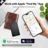 Air Traceur Tag Wallet Traceur Carte Lot de 2, 1.6mm Tracker Card Compatible avec Apple Localiser (iOS Uniquement), Rechargeable
