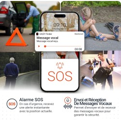 PAJ GPS Tracker - Easy Finder 4G - Traceur GPS pour Enfants, Seniors et démences - Messages vocaux - Dispositif de Suivi en Temp