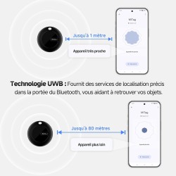 Mili mitag traceur localisateur d’objets bleutooth, fonctionne avec l’app google localiser (uniquement android), batterie rempla