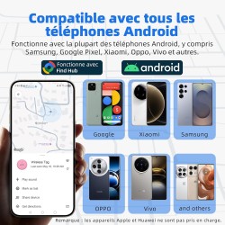 Android traceur tag,google tracker fonctionne avec l’app find hub (uniquement android),batterie remplaçable,ip67 imperméable,ble