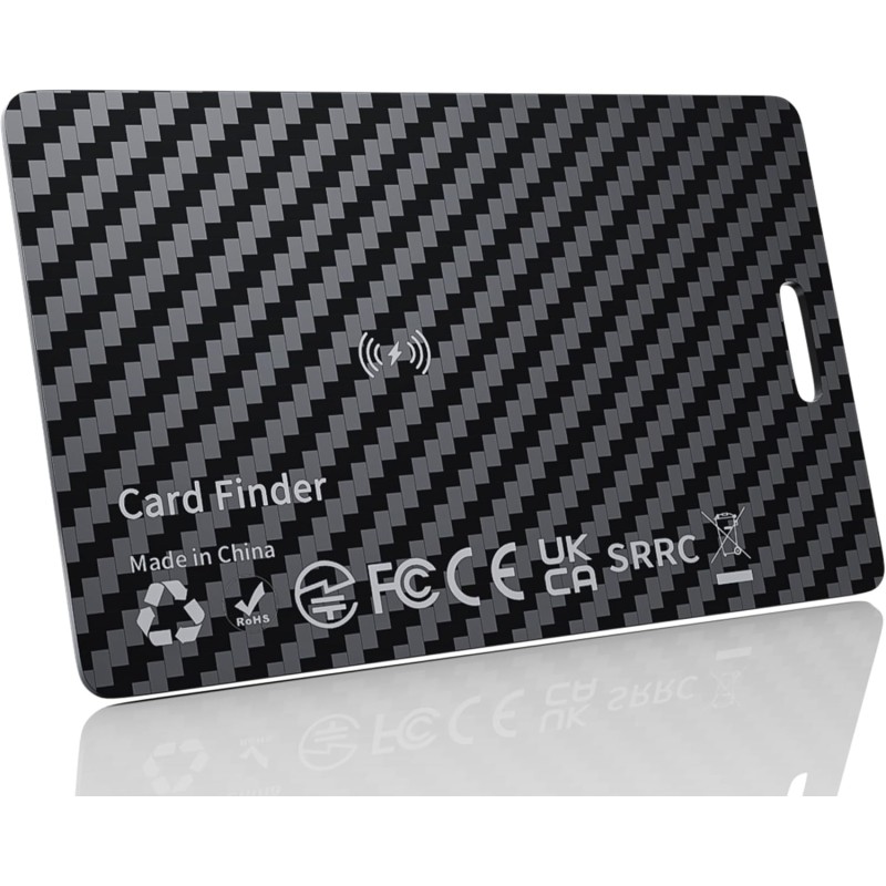 Wallet Tracker Card Compatible avec Apple Find My, Ultra-Mince Ricaricabile Localisateur de Portefeuille, Traqueur d'Objets pour
