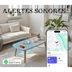 Wallet Tracker Card Compatible avec Apple Find My, Ultra-Mince Ricaricabile Localisateur de Portefeuille, Traqueur d'Objets pour