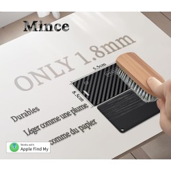 Wallet Tracker Card Compatible avec Apple Find My, Ultra-Mince Ricaricabile Localisateur de Portefeuille, Traqueur d'Objets pour