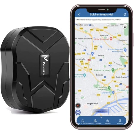Winnes Traceur GPS Voiture avec Mic sans Abonnement 4G TK905B Suivi en Temps réel Antivol avec Batterie 10000mah Tracker Magnéti