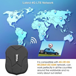 Winnes Traceur GPS Voiture avec Mic sans Abonnement 4G TK905B Suivi en Temps réel Antivol avec Batterie 10000mah Tracker Magnéti