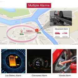 Winnes Traceur GPS Voiture avec Mic sans Abonnement 4G TK905B Suivi en Temps réel Antivol avec Batterie 10000mah Tracker Magnéti