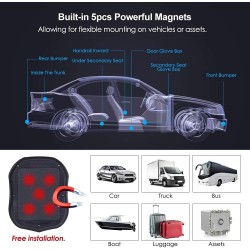 Winnes Traceur GPS Voiture avec Mic sans Abonnement 4G TK905B Suivi en Temps réel Antivol avec Batterie 10000mah Tracker Magnéti