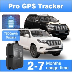 Traqueur GPS de véhicule Suivi en Temps réel Geo-Fence Suivi de 4G LTE, Longue durée de Vie de la Batterie 2-7 Mois, Distance il