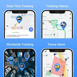 Traqueur GPS de véhicule Suivi en Temps réel Geo-Fence Suivi de 4G LTE, Longue durée de Vie de la Batterie 2-7 Mois, Distance il