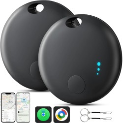 Air traceur android ou ios, 2pcs système double localisateurs d’objets bleutooth fonctionne avec apple/google find my, smart tra