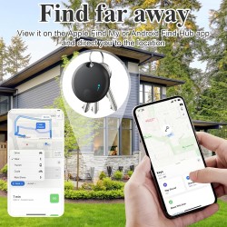 Air traceur android ou ios, 2pcs système double localisateurs d’objets bleutooth fonctionne avec apple/google find my, smart tra