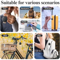 Air traceur android ou ios, 2pcs système double localisateurs d’objets bleutooth fonctionne avec apple/google find my, smart tra