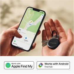 Chipolo loop - tracker bleutooth rechargeable pour clés et sacs, compatible apple localiser ou google, fais sonner ton téléphone