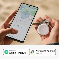 Chipolo loop - tracker bleutooth rechargeable pour clés et sacs, compatible apple localiser ou google, fais sonner ton téléphone