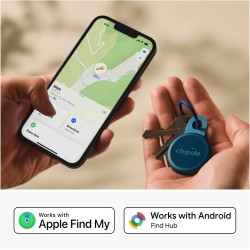 Chipolo loop - tracker bleutooth rechargeable pour clés et sacs, compatible apple localiser ou google, fais sonner ton téléphone
