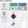Smart tag localisateur de clés compatible avec ios find my app ou android find hub app traceur tag ip67 étanche cr2032 batterie 