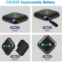 Smart tag localisateur de clés compatible avec ios find my app ou android find hub app traceur tag ip67 étanche cr2032 batterie 