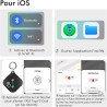 Smart tag localisateur de clés compatible avec ios find my app ou android find hub app traceur tag ip67 étanche cr2032 batterie 