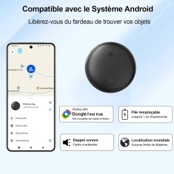 Traceur gps pour véhicules, nouveau traceur localisateur d’objets bleutooth, compatible avec l’app google find hub (uniquement a