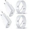 iPhone 14/13 Chargeur, 2-Pack 20W USB C Chargeur Rapide et 1.8M Cable Charge Secteur Mural Adaptateur Alimentation pour iPhone 1