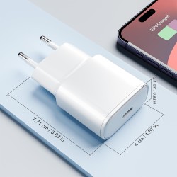 iPhone 14/13 Chargeur, 2-Pack 20W USB C Chargeur Rapide et 1.8M Cable Charge Secteur Mural Adaptateur Alimentation pour iPhone 1