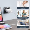 iPhone 14/13 Chargeur, 2-Pack 20W USB C Chargeur Rapide et 1.8M Cable Charge Secteur Mural Adaptateur Alimentation pour iPhone 1