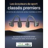 Shokz openrun casque à conduction osseuse, écouteurs bleutooth oreilles libres pour le sport avec micro, casque sans fil étanche
