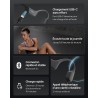 Shokz openrun casque à conduction osseuse, écouteurs bleutooth oreilles libres pour le sport avec micro, casque sans fil étanche