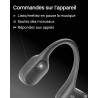 Shokz openrun casque à conduction osseuse, écouteurs bleutooth oreilles libres pour le sport avec micro, casque sans fil étanche
