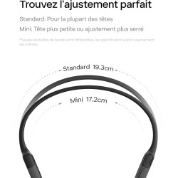 Shokz openrun mini casque à conduction osseuse, écouteurs bleutooth oreilles libres pour le sport avec micro, casque sans fil ét