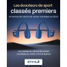Shokz openrun casque à conduction osseuse, écouteurs bleutooth oreilles libres pour le sport avec micro, casque sans fil étanche