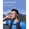Shokz openrun casque à conduction osseuse, écouteurs bleutooth oreilles libres pour le sport avec micro, casque sans fil étanche