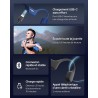 Shokz openrun casque à conduction osseuse, écouteurs bleutooth oreilles libres pour le sport avec micro, casque sans fil étanche