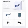 Shokz openrun casque à conduction osseuse, écouteurs bleutooth oreilles libres pour le sport avec micro, casque sans fil étanche