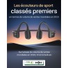 Shokz openrun casque à conduction osseuse, écouteurs bleutooth oreilles libres pour le sport avec micro, casque sans fil étanche