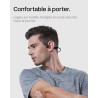 Shokz openrun casque à conduction osseuse, écouteurs bleutooth oreilles libres pour le sport avec micro, casque sans fil étanche