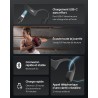 Shokz openrun casque à conduction osseuse, écouteurs bleutooth oreilles libres pour le sport avec micro, casque sans fil étanche