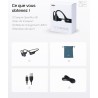 Shokz openrun casque à conduction osseuse, écouteurs bleutooth oreilles libres pour le sport avec micro, casque sans fil étanche