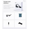 Shokz openrun casque à conduction osseuse, écouteurs bleutooth oreilles libres pour le sport avec micro, casque sans fil étanche