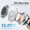 Qxq 2025 new écouteurs bleutooth, ecouteurs bleutooth 5.4 sans fil avec hifi stéréo, 40h mini oreillette bleutooth enc réduction