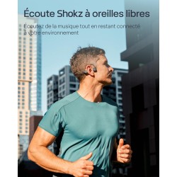 Shokz casque à conduction osseuse openrun pro 2, écouteurs sans fil bleutooth 5.3, microphones réducteurs de bruit, étanchéité i