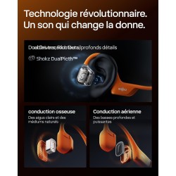 Shokz casque à conduction osseuse openrun pro 2, écouteurs sans fil bleutooth 5.3, microphones réducteurs de bruit, étanchéité i
