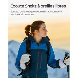 Shokz casque à conduction osseuse openrun pro 2 mini, écouteurs sans fil bleutooth 5.3, microphones réducteurs de bruit, étanché