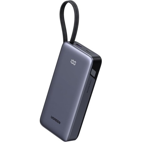 Uvert nexode 45w batterie externe 20000mah câble usb c intégré power bank portable charge rapide 2 ports pd écran led compatible