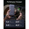 Uvert nexode 45w batterie externe 20000mah câble usb c intégré power bank portable charge rapide 2 ports pd écran led compatible