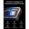 Uvert nexode 45w batterie externe 20000mah câble usb c intégré power bank portable charge rapide 2 ports pd écran led compatible