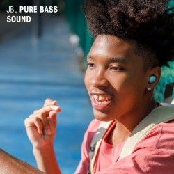 Jbl wave buds 2, écouteurs sans fil bleutooth, 40 h d'autonomie, son pure bass, technologie smart ambient, résistance à l'eau et